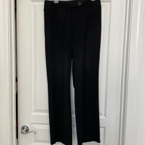 Vintage Worthington Stretch Polyester Rayon Black Pinstriped pants. Size 8